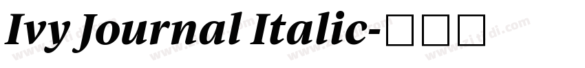 Ivy Journal Italic字体转换